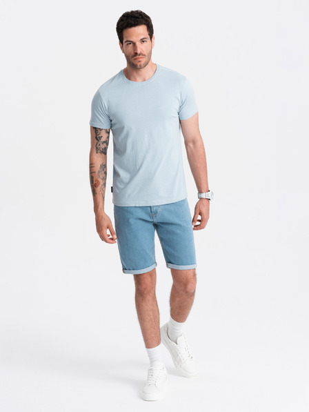 Ombre Clothing Светлосиня мъжка основна тениска Ombre Clothing