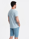 Ombre Clothing Светлосиня мъжка основна тениска Ombre Clothing