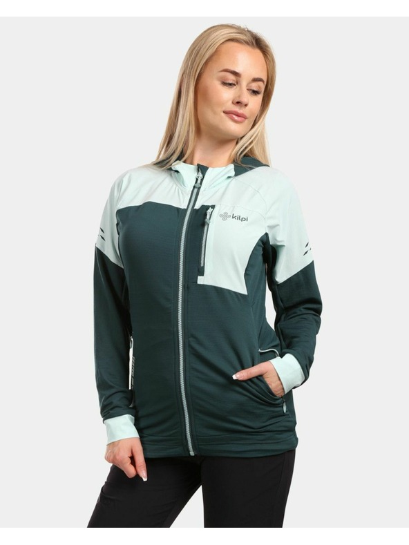 Kilpi Дамска еластична качулка Kilpi MEMPHIS-W тъмнозелена