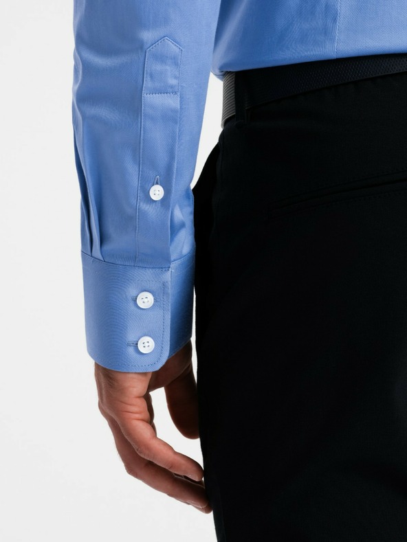 Ombre Clothing Мъжка сатенена риза Ombre Clothing SLIM FIT V2 OM-SHOS-0176