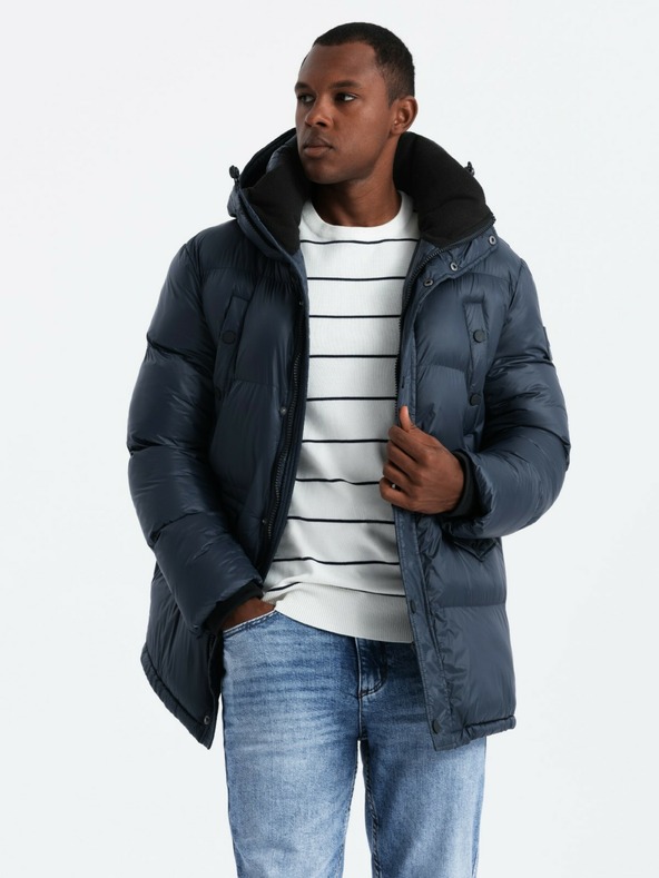 Ombre Clothing Мъжко дълго яке с джобове Ombre Clothing