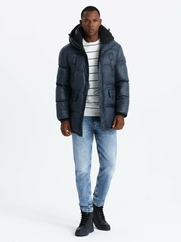 Ombre Clothing Мъжко дълго яке с джобове Ombre Clothing