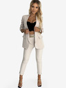 numoco Бежово дамско елегантно яке и панталон с колан Numoco