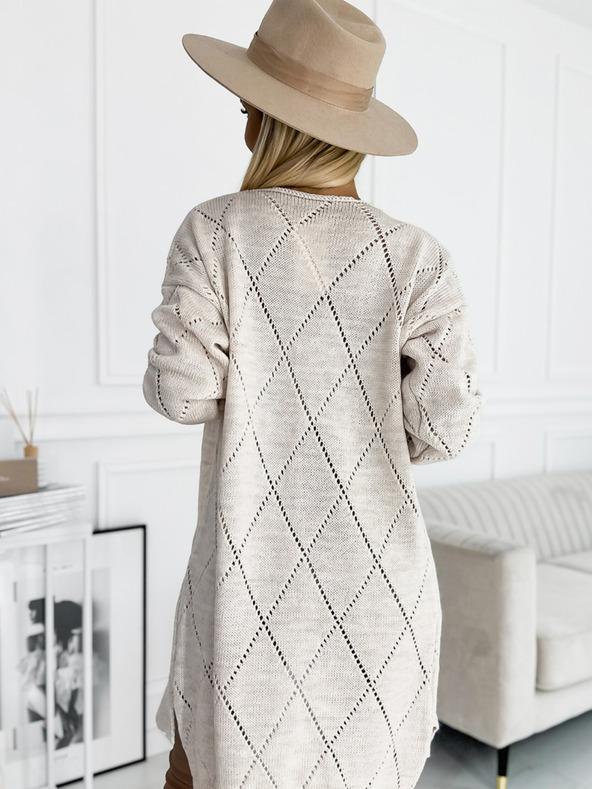 numoco Бежова дамска дълга жилетка Numoco