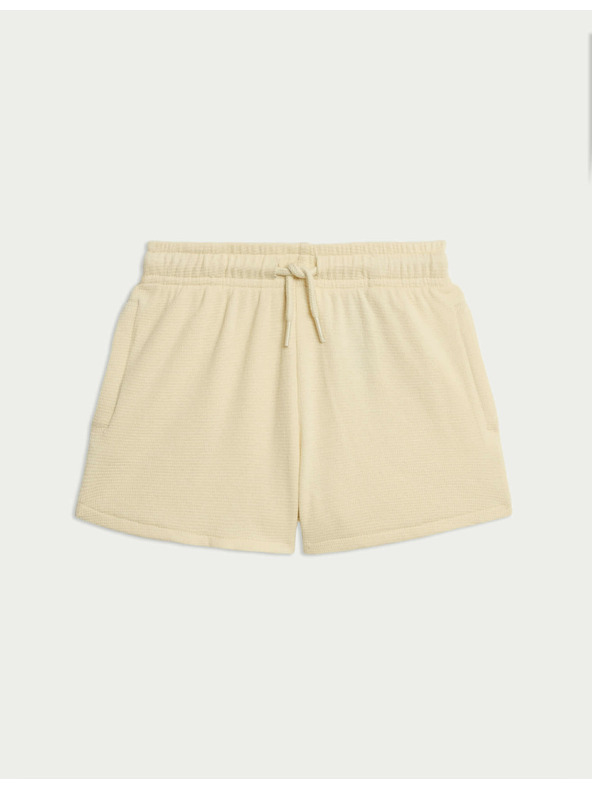 Marks & Spencer Вафлени къси панталони с висок дял памук Marks & Spencer