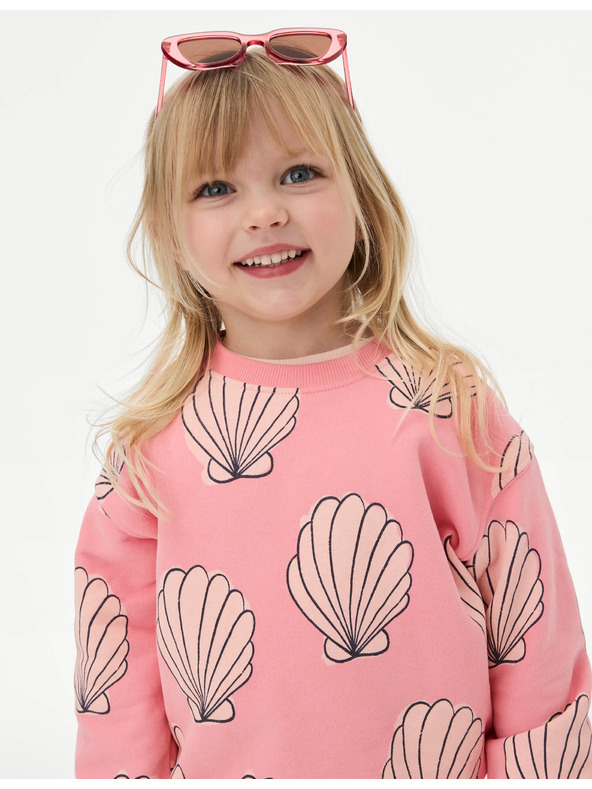 Marks & Spencer Суитчър с принт мида и висок процент памук Marks & Spencer