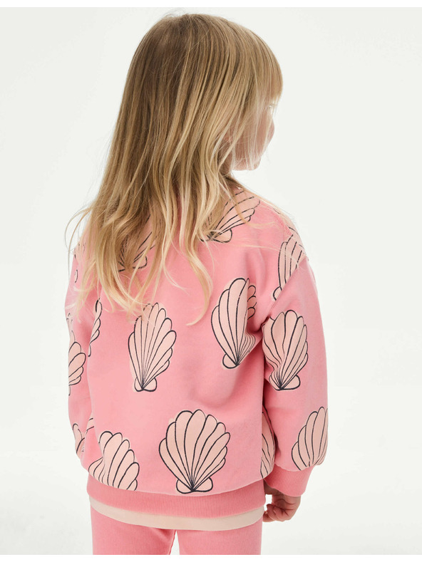 Marks & Spencer Суитчър с принт мида и висок процент памук Marks & Spencer