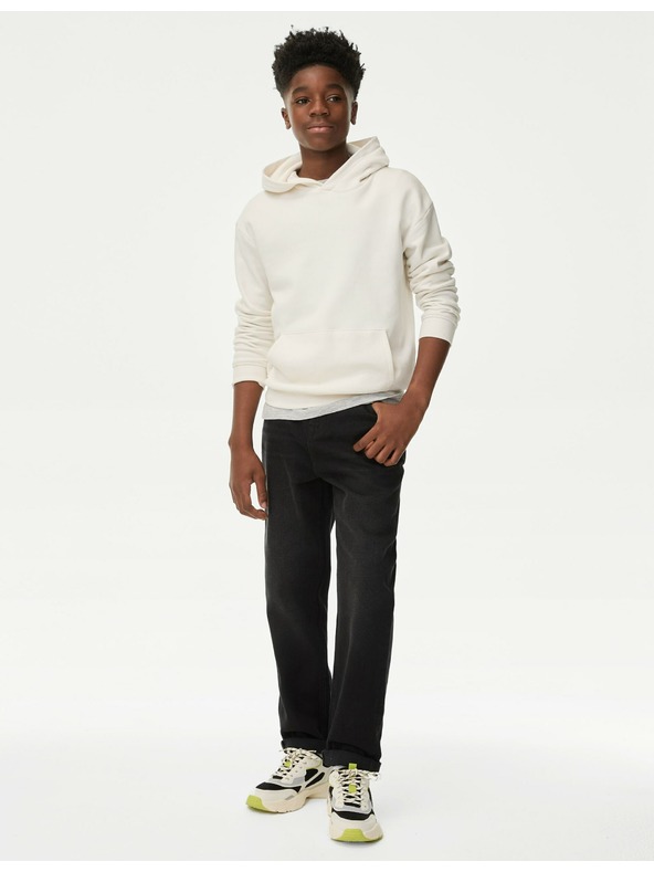 Marks & Spencer Свободни дънки от чист памук (6–16 години) Marks & Spencer черна