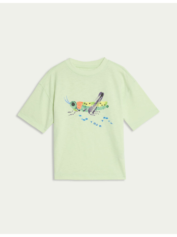 Marks & Spencer Тениска от чист памук с мотив на бръмбари Marks & Spencer