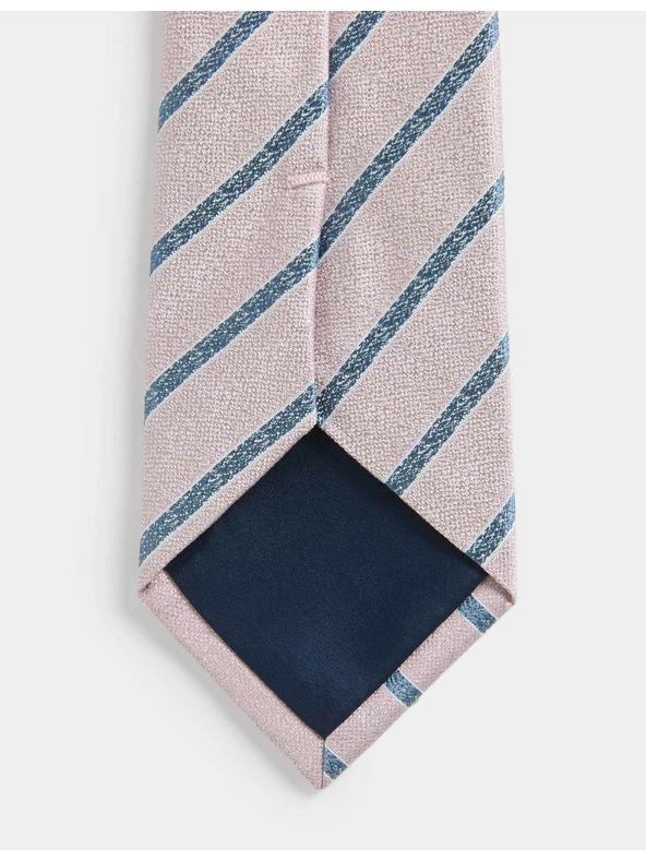 Marks & Spencer Раирана вратовръзка от чиста коприна Marks & Spencer розово