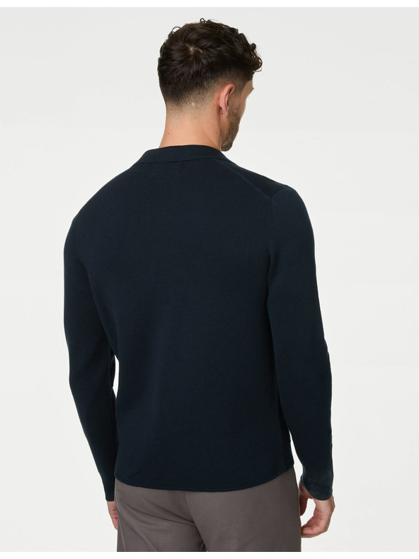 Marks & Spencer Трикотажно яке от памук и модал Marks & Spencer тъмносиньо