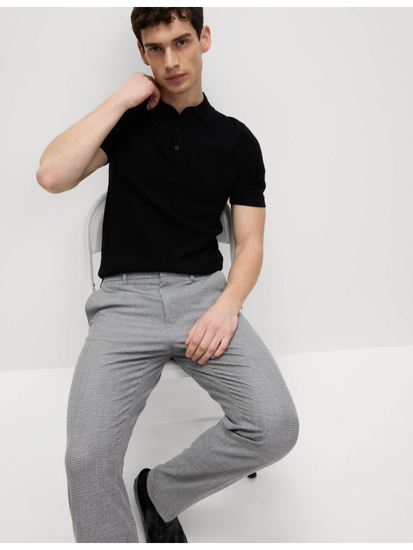 Marks & Spencer Официални щампосани панталони с прилепнал силует Marks & Spencer черно