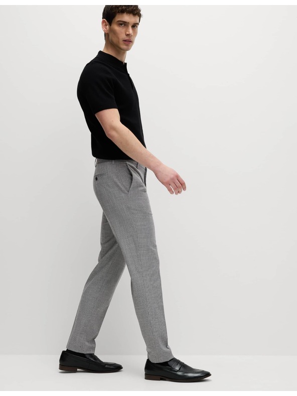 Marks & Spencer Официални щампосани панталони с прилепнал силует Marks & Spencer черно