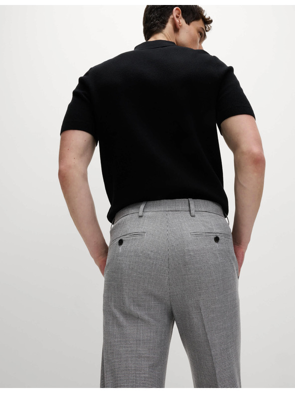 Marks & Spencer Официални щампосани панталони с прилепнал силует Marks & Spencer черно