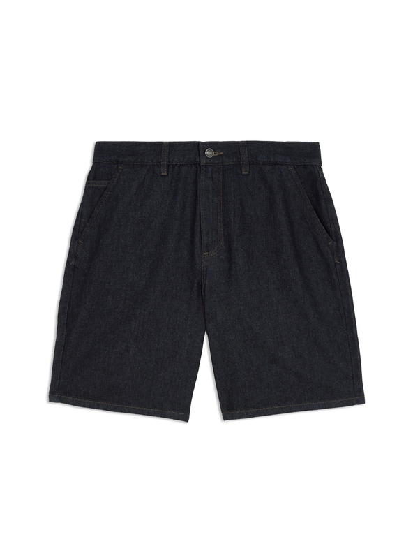 Marks & Spencer Леки дънкови шорти с прав силует Marks & Spencer тъмносини