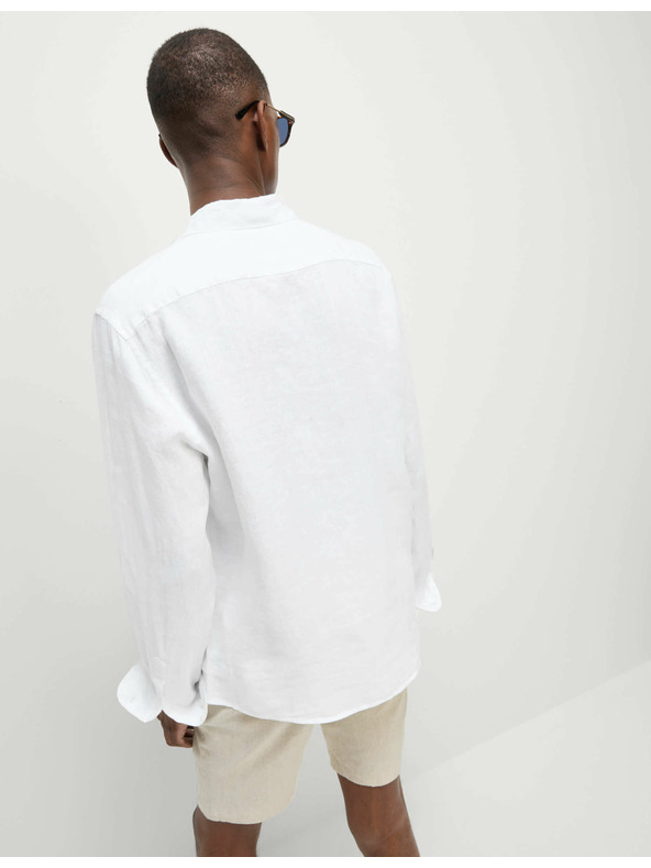 Marks & Spencer Риза от чист лен Marks & Spencer бяла