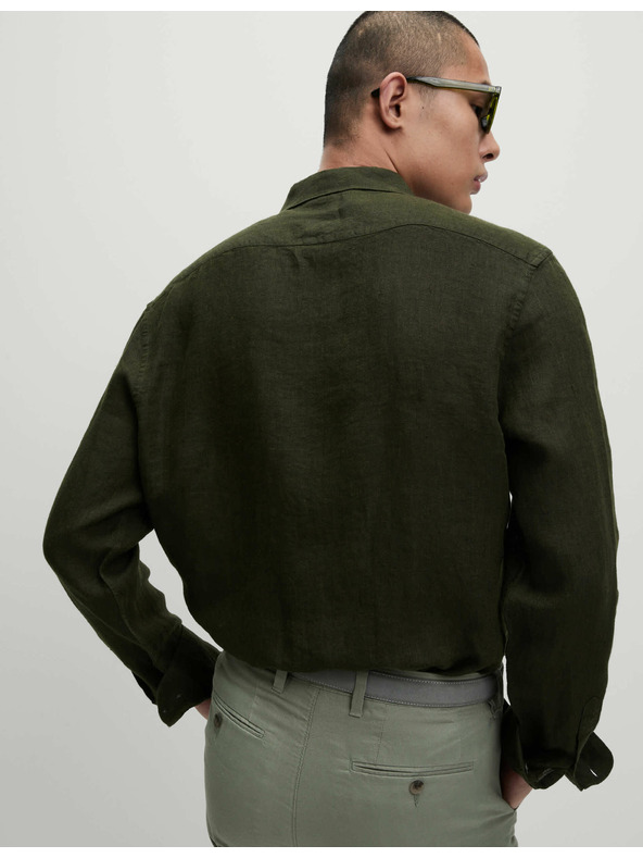 Marks & Spencer Риза от чист лен Marks & Spencer зелена