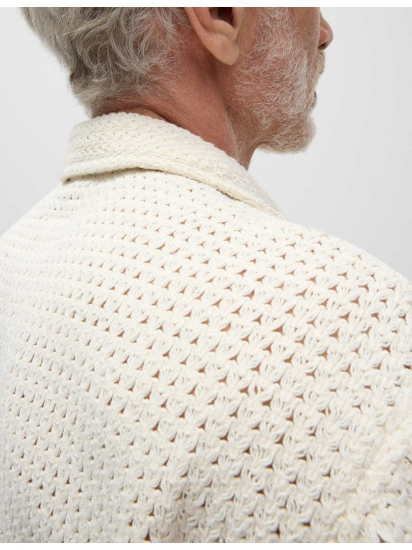 Marks & Spencer Плетена риза от чист памук Marks & Spencer кремава