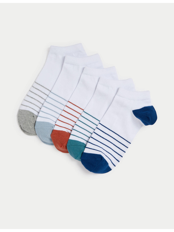 Marks & Spencer 5 чифта райета къси чорапи Trainer Liners™ с технология Cool & Fresh™ Marks & Spencer