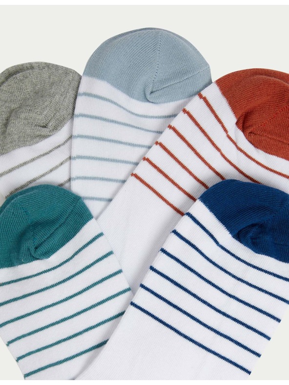 Marks & Spencer 5 чифта райета къси чорапи Trainer Liners™ с технология Cool & Fresh™ Marks & Spencer