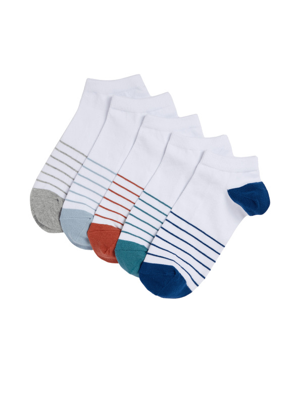 Marks & Spencer 5 чифта райета къси чорапи Trainer Liners™ с технология Cool & Fresh™ Marks & Spencer
