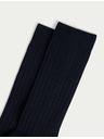 Marks & Spencer 1 чифт ребрести чорапи, с висок дял египетски памук Marks & Spencer тъмносини