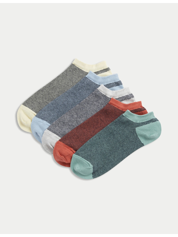 Marks & Spencer Чорапи 5 чифта в опаковка Trainer Liners™ с технология Cool & Fresh™