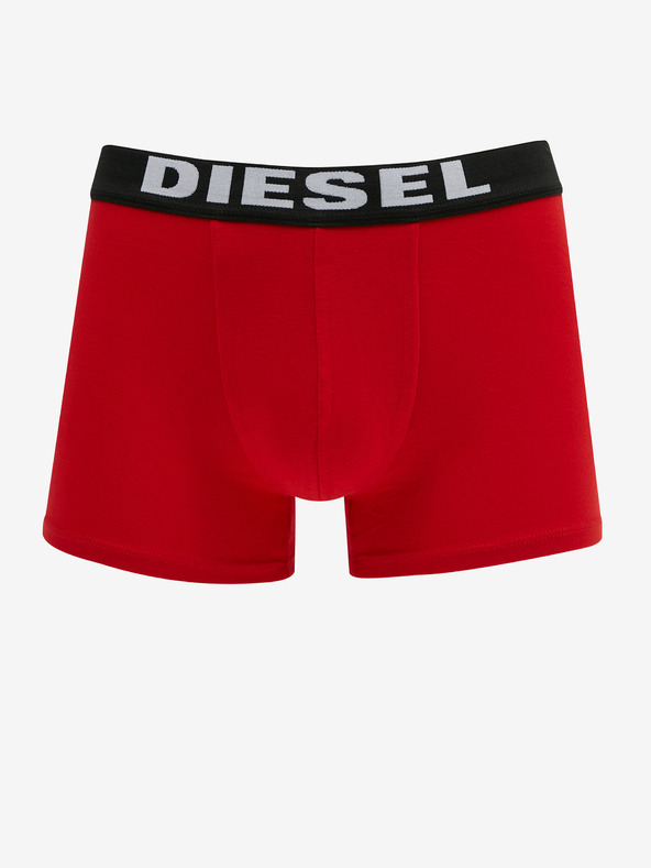 Diesel Комплект от три мъжки боксерки Diesel в червено и черно