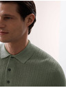 Marks & Spencer Плетена поло тениска с богата текстура от вискоза Marks & Spencer зелена