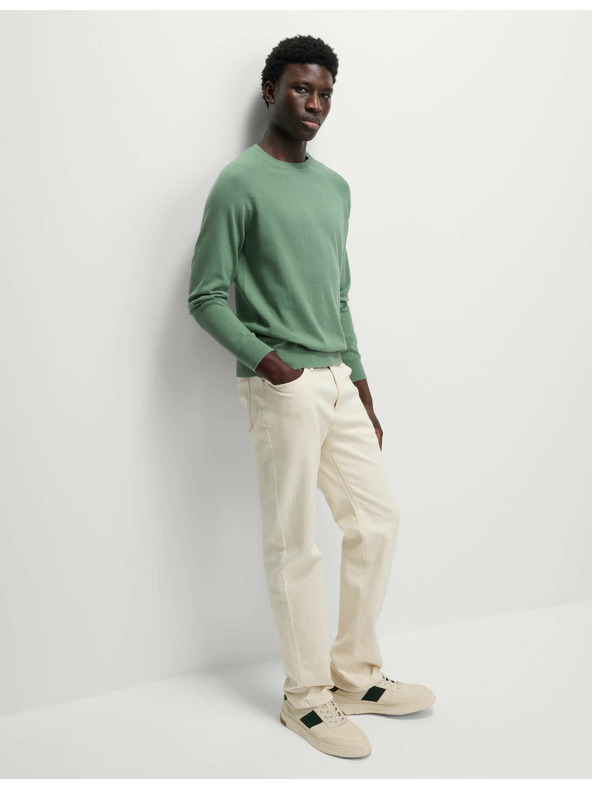 Marks & Spencer Пуловер от чист памук, с деколте към врата Marks & Spencer