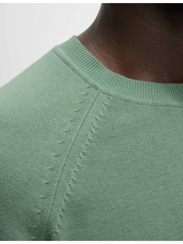 Marks & Spencer Пуловер от чист памук, с деколте към врата Marks & Spencer