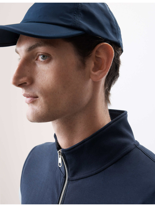 Marks & Spencer Жилетка с висок дял памук Marks & Spencer в тъмносин цвят