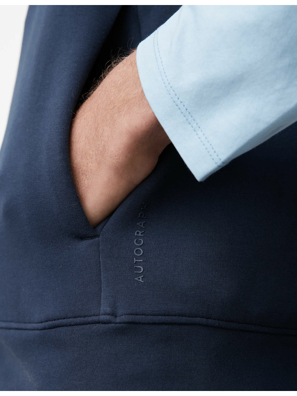 Marks & Spencer Жилетка с висок дял памук Marks & Spencer в тъмносин цвят