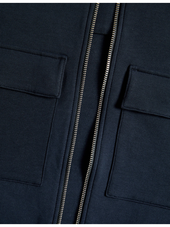 Marks & Spencer Сако с висок дял памук Marks & Spencer в тъмносин цвят