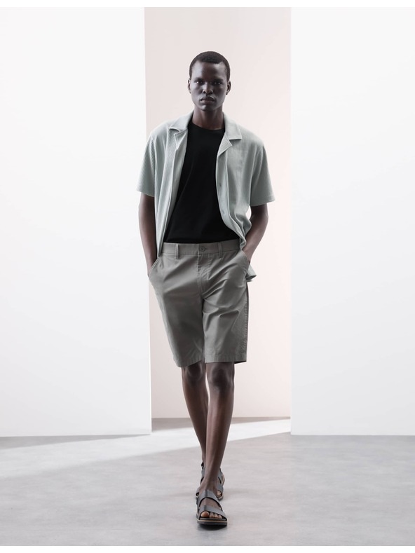 Marks & Spencer Топ от чист Supima® памук с деколте до врата Marks & Spencer черен