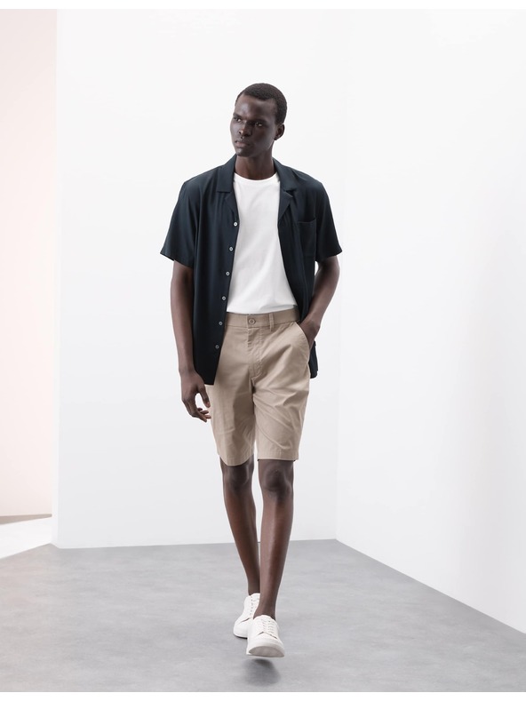 Marks & Spencer Топ от чист Supima® памук с деколте до врата Marks & Spencer бял