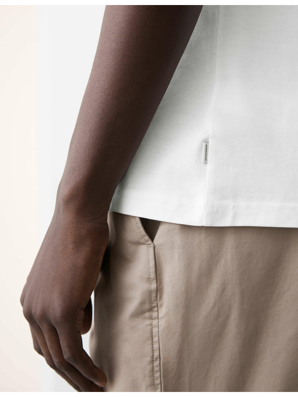 Marks & Spencer Топ от чист Supima® памук с деколте до врата Marks & Spencer бял