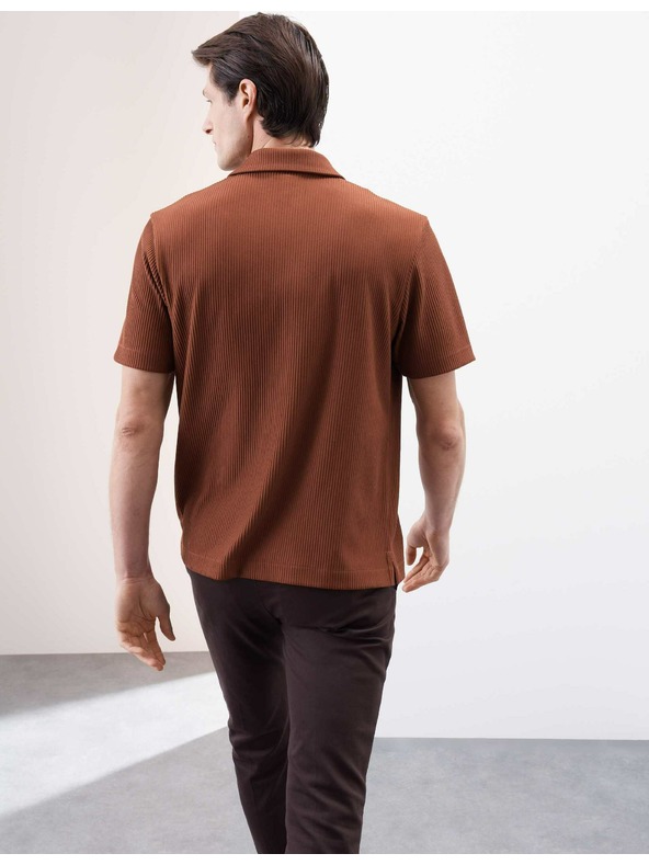 Marks & Spencer Риза Ottoman с кубински яка Marks & Spencer в кафяв цвят