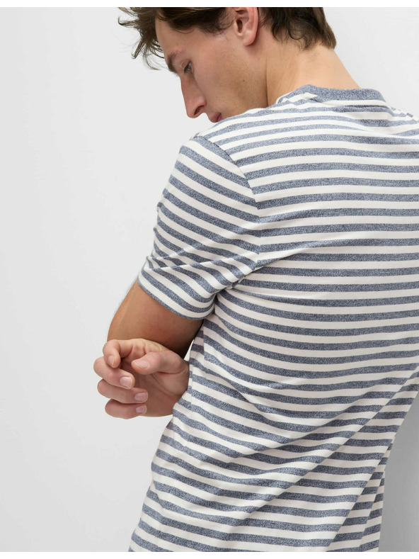 Marks & Spencer Раирана тениска от чист памук Marks & Spencer синя