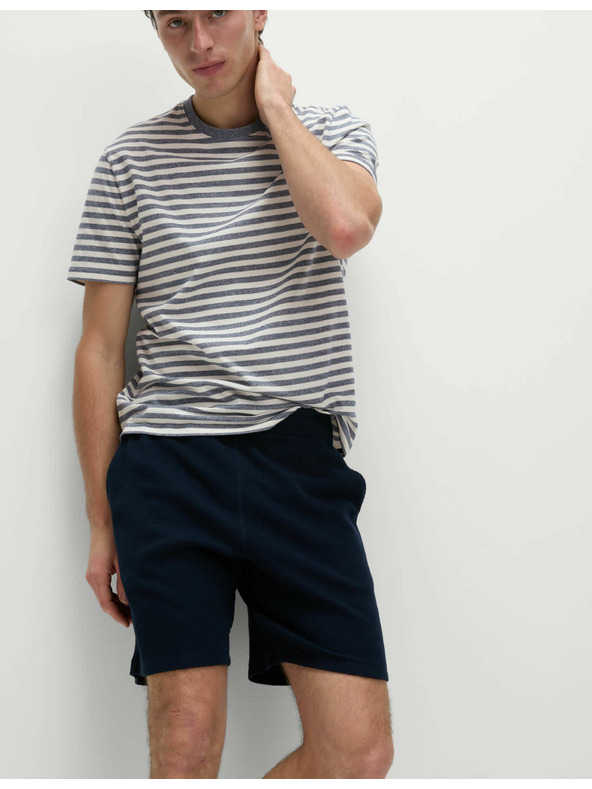 Marks & Spencer Раирана тениска от чист памук Marks & Spencer синя