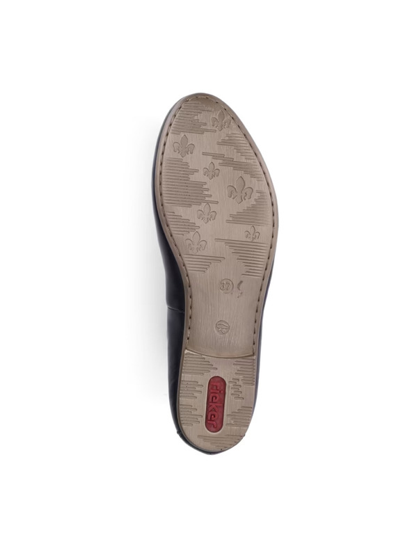 Rieker Черни кожени балеринки Rieker