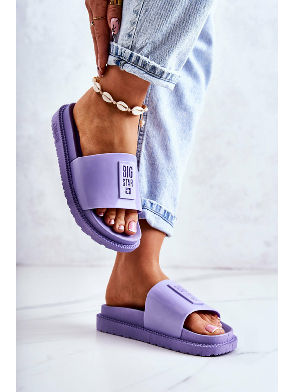 BIG STAR SHOES Модерни дамски чехли Big Star - светлолилави: