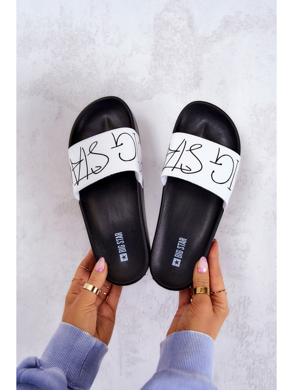 BIG STAR SHOES Дамски чехли Big Star в черно и бяло