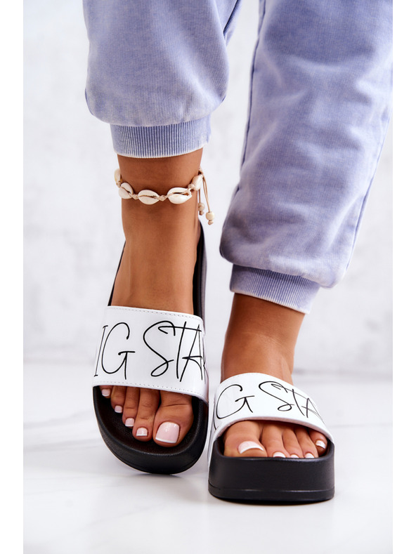 BIG STAR SHOES Дамски чехли Big Star в черно и бяло