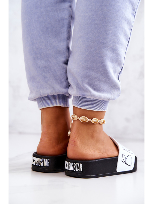 BIG STAR SHOES Дамски чехли Big Star в черно и бяло