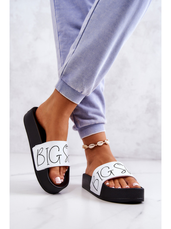 BIG STAR SHOES Дамски чехли Big Star в черно и бяло