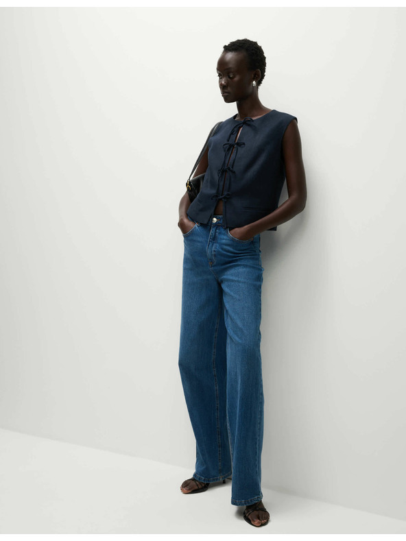 Marks & Spencer Ленен елек с връзване отпред Marks & Spencer