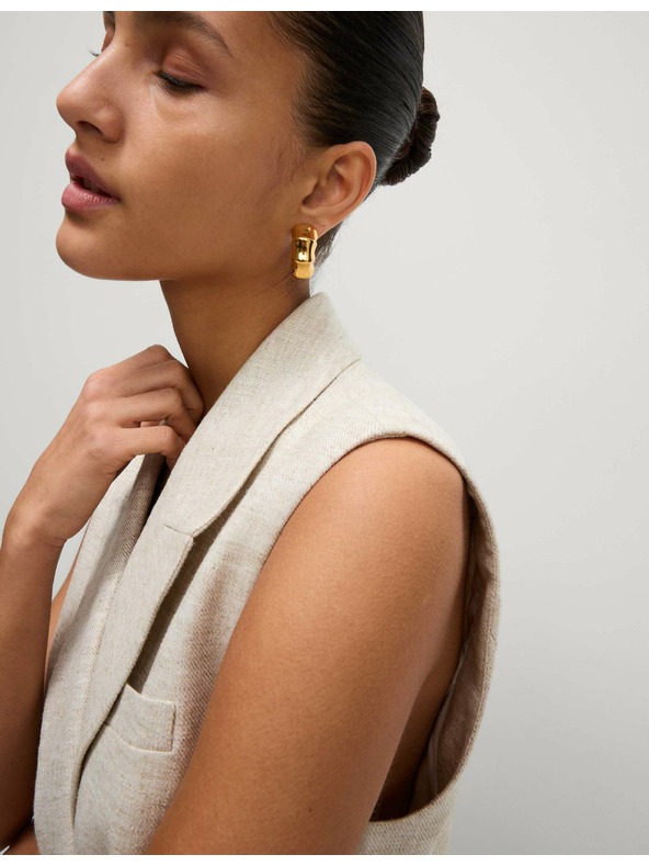 Marks & Spencer Елек от ленена смес Marks & Spencer кремаво