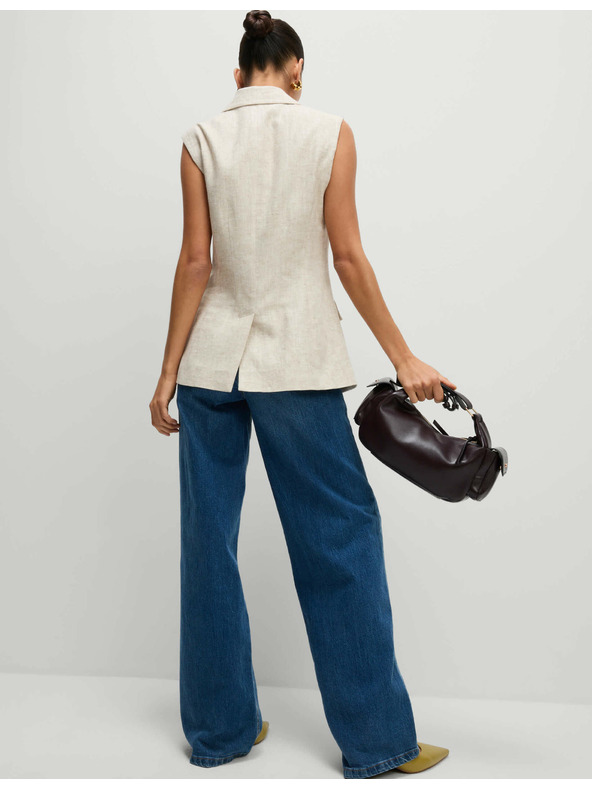 Marks & Spencer Елек от ленена смес Marks & Spencer кремаво