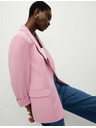 Marks & Spencer Едноредно сако, свободен силует Marks & Spencer розово